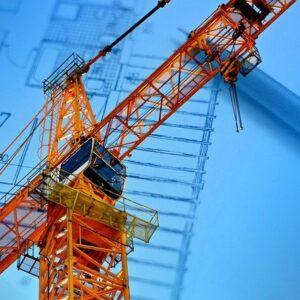 crane and general contracting blueprint