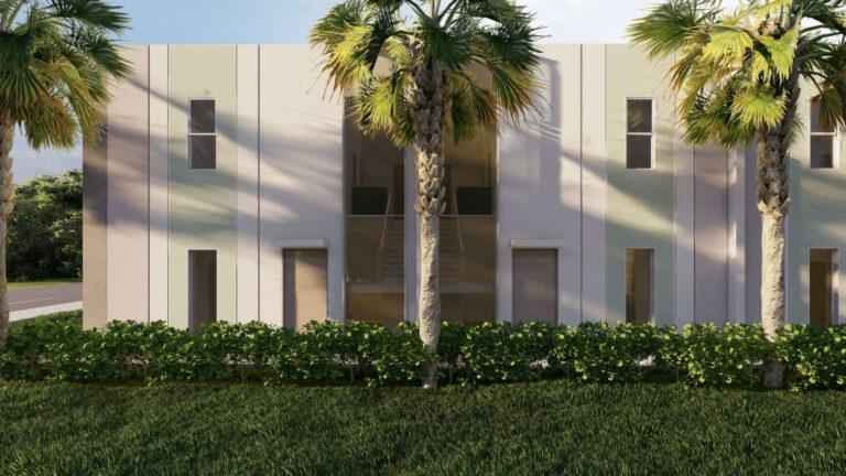 Back view rendering of the 226 N K Street development in Lake Worth Beach