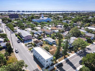 aerial shot lake worth beach